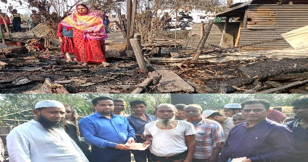 মহাদেবপুরে অগ্নিকান্ডে চার পরিবারের ১০ লক্ষ টাকার মালামাল ভষ্মিভূত